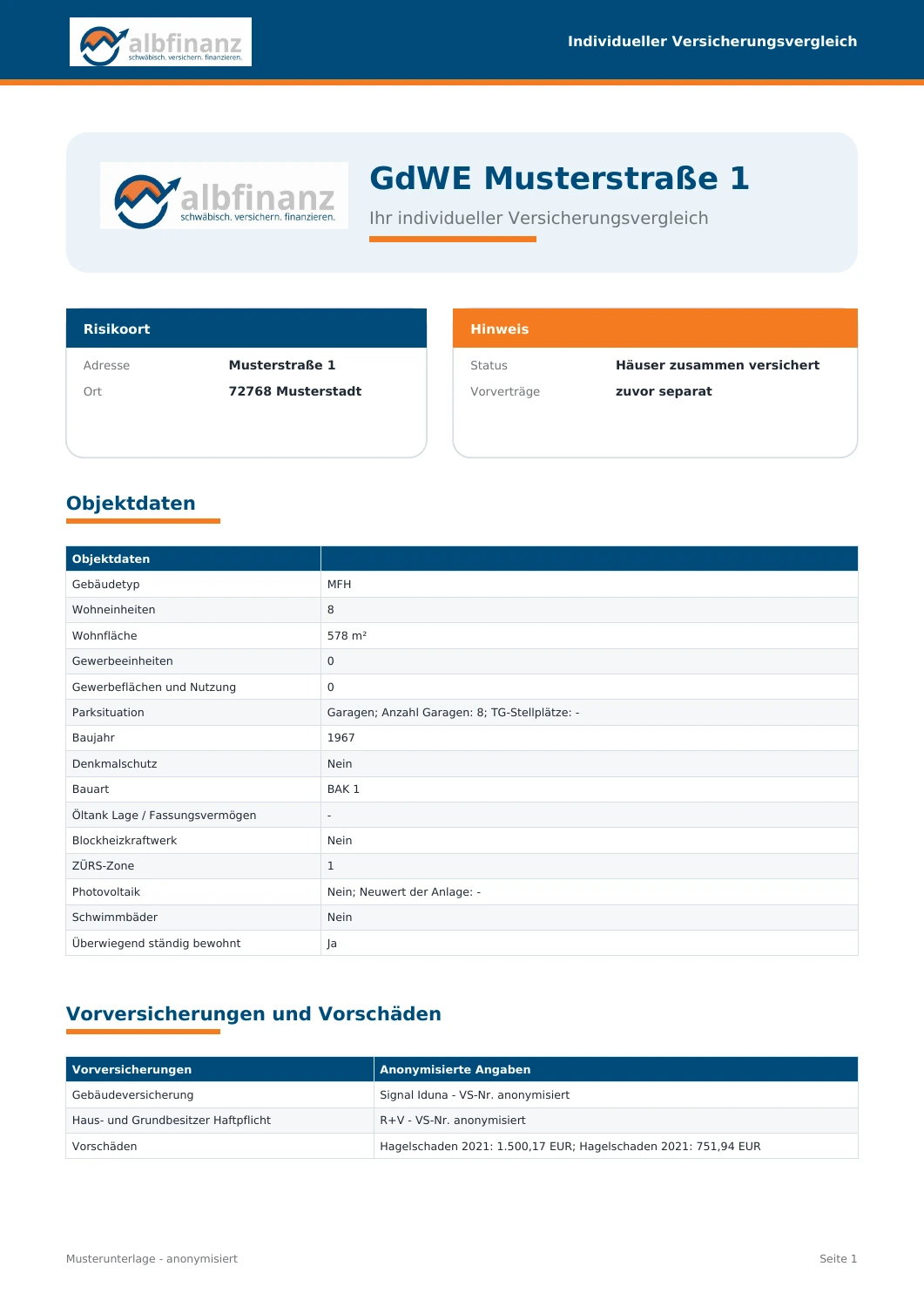 1 &middot; Objektdaten