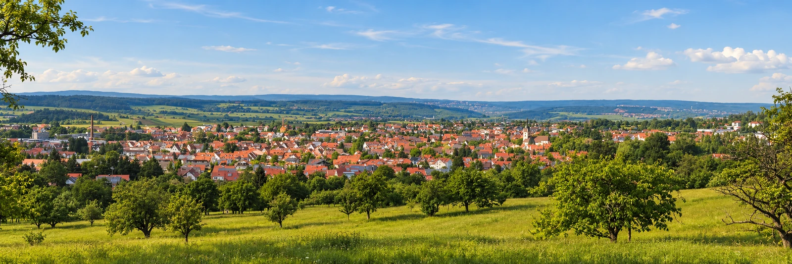 Panoramablick auf Mössingen – KI-gestaltetes Panorama